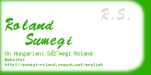 roland sumegi business card